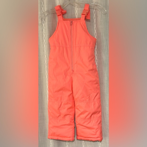 Carter’s pink/peach snow overall pants. Sz 4T - Picture 2 of 11